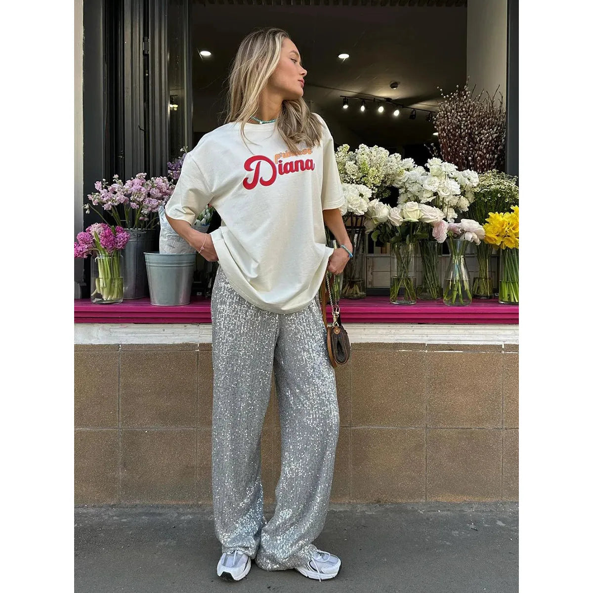 R&B | Silberne Paillettenhose für festliche Anlässe