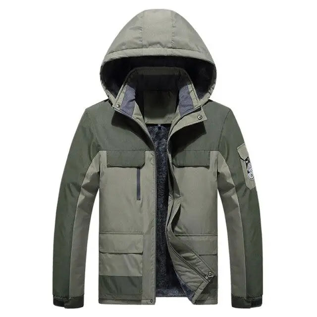 R&B | Herren Parka - Military Green Windbreaker