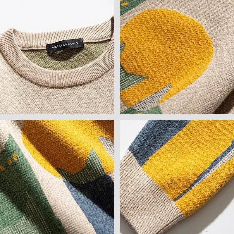 R&B | Gemusterter Pullover für Einen Gemütlichen und Stilvollen Look