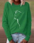 R&B | Paws Sweatshirt mit Katzenmotiv