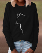 R&B | Paws Sweatshirt mit Katzenmotiv