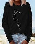 R&B | Paws Sweatshirt mit Katzenmotiv