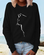 R&B | Paws Sweatshirt mit Katzenmotiv
