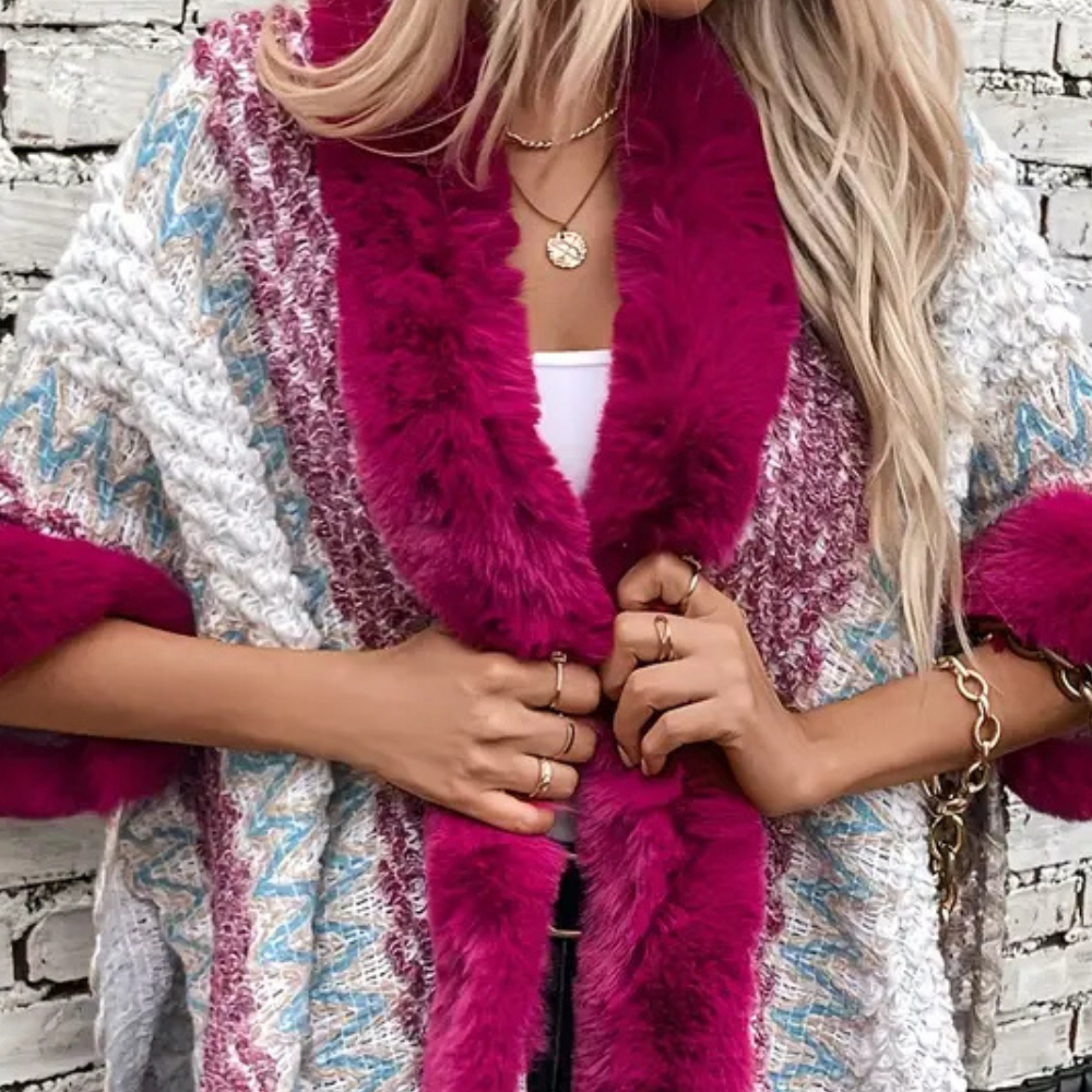 R&B | Stilvolle Fransen Cape Stiefelette für Damen Perfekt für den Herbst