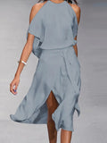 R&B | Lässiges Off-Shoulder Midi-Kleid