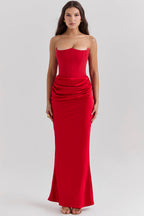 R&B | Trägerloses Korsett Maxi Kleid