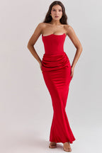 R&B | Trägerloses Korsett Maxi Kleid