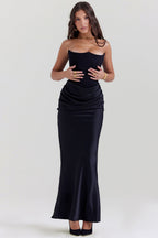 R&B | Trägerloses Korsett Maxi Kleid