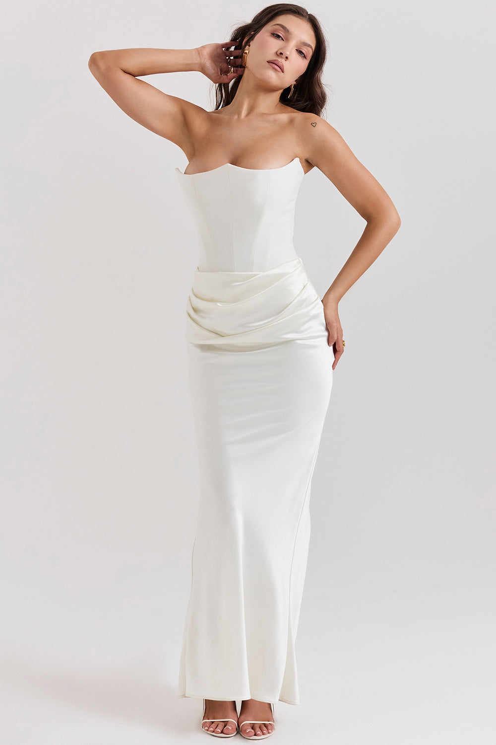 R&B | Trägerloses Korsett Maxi Kleid