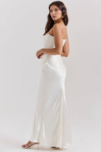 R&B | Trägerloses Korsett Maxi Kleid