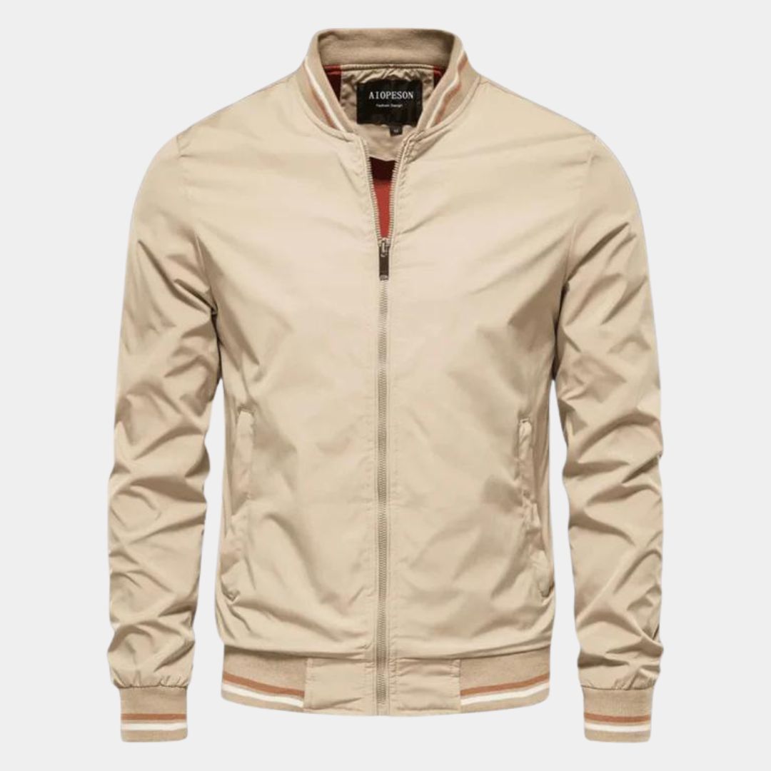 R&B | Klassische Bomberjacke Polyester Militärgrün und Stilet