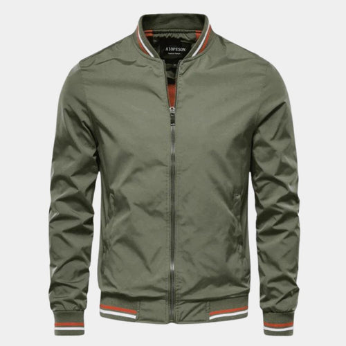 R&B | Klassische Bomberjacke Polyester Militärgrün und Stilet