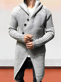 R&B | Strickjacke mit Kapuze Aus Langem Strick