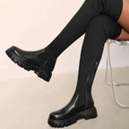 R&B | Stilvolle Damen Knielange Stiefel mit Reißverschluss