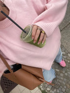 R&B | Übergröße RosA-Damenpullover mit Langen Ärmeln