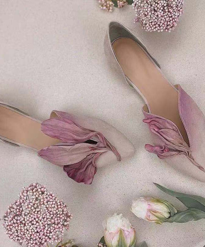 Handgemachte Spitzenballerinas mit Rosenblüten - Odette R&B