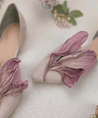 Handgemachte Spitzenballerinas mit Rosenblüten - Odette R&B