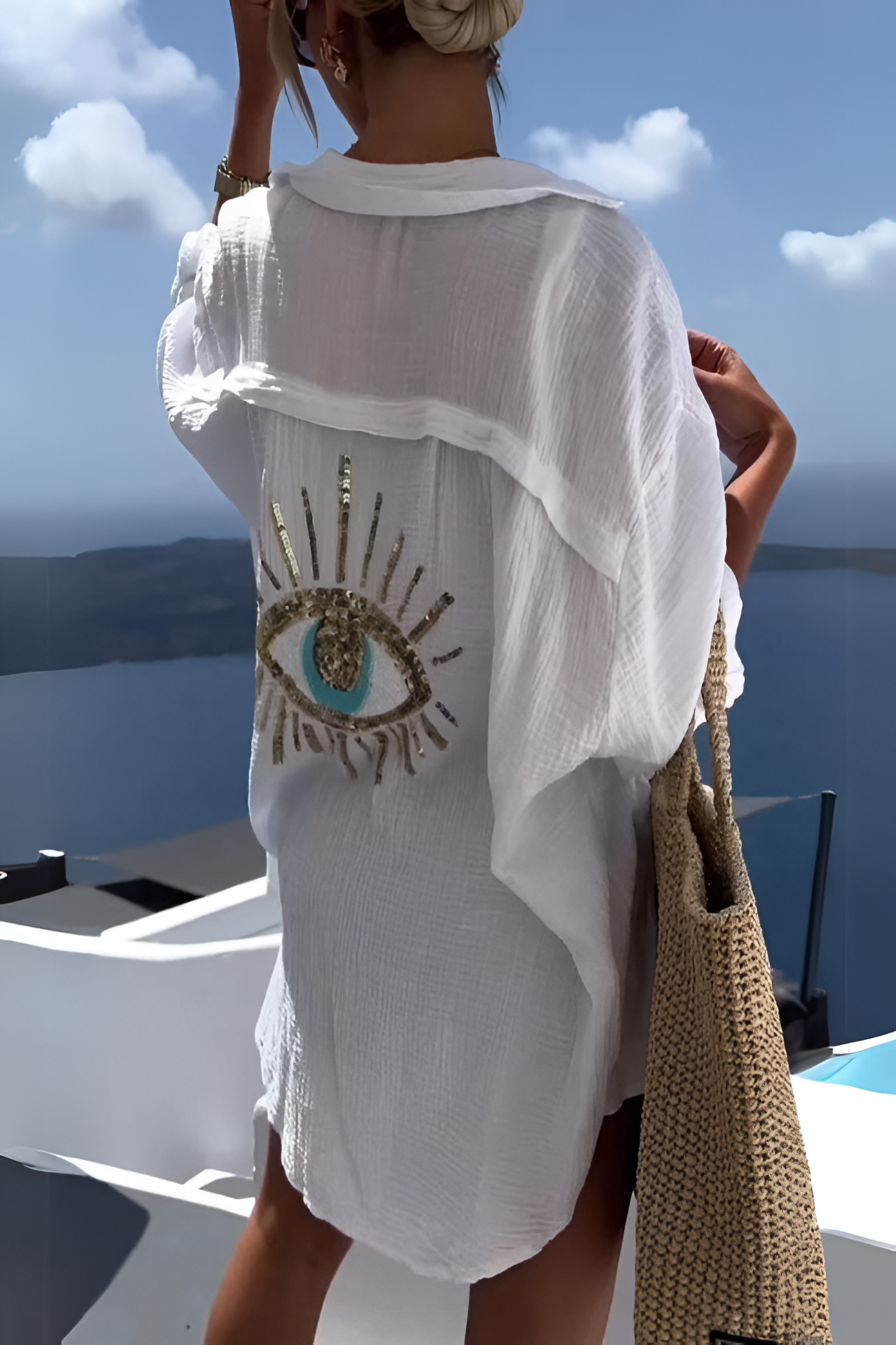 EB | Evil Eye Perlen-Polo Button Down