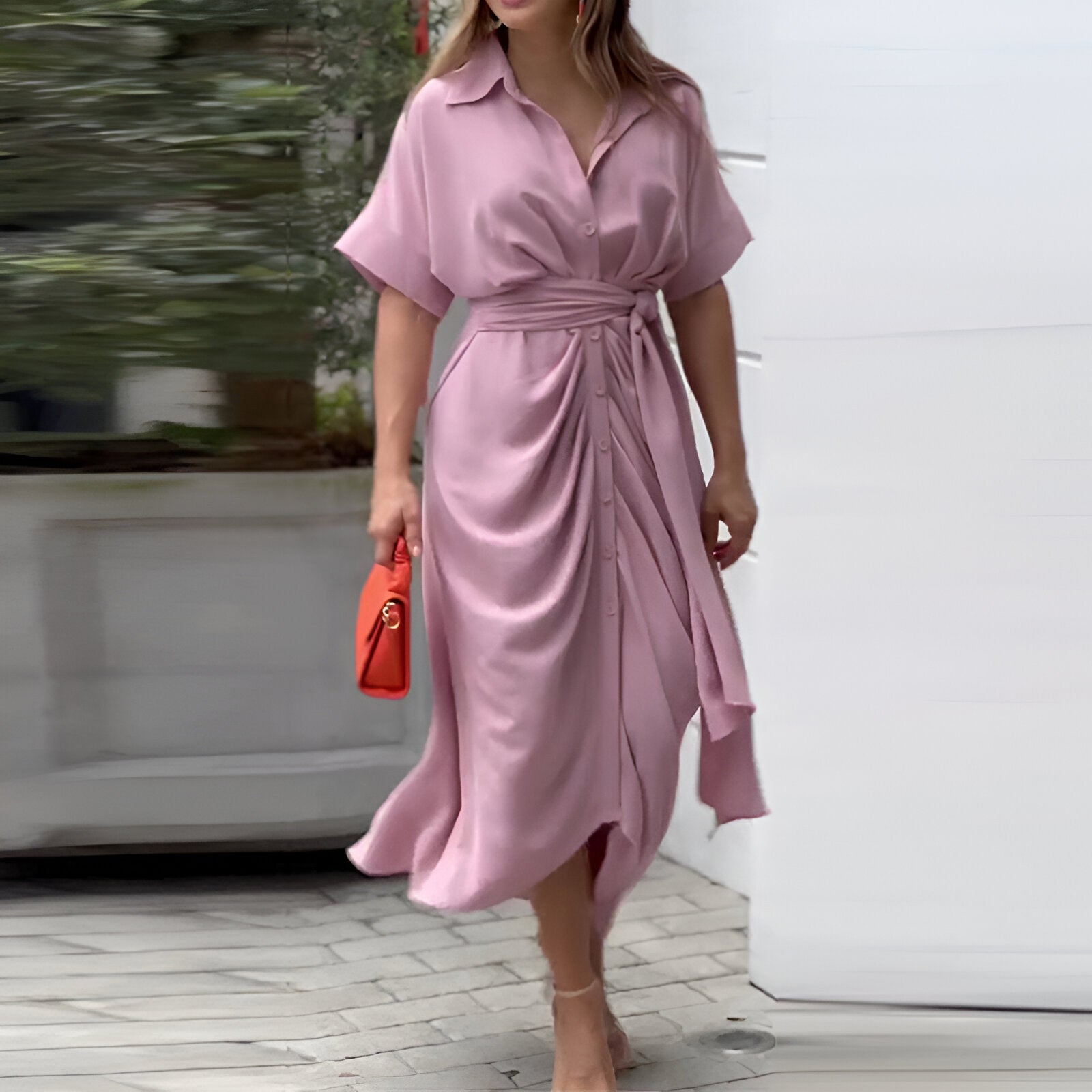 Heidi-Mode | Midikleid mit Bindegürtel
