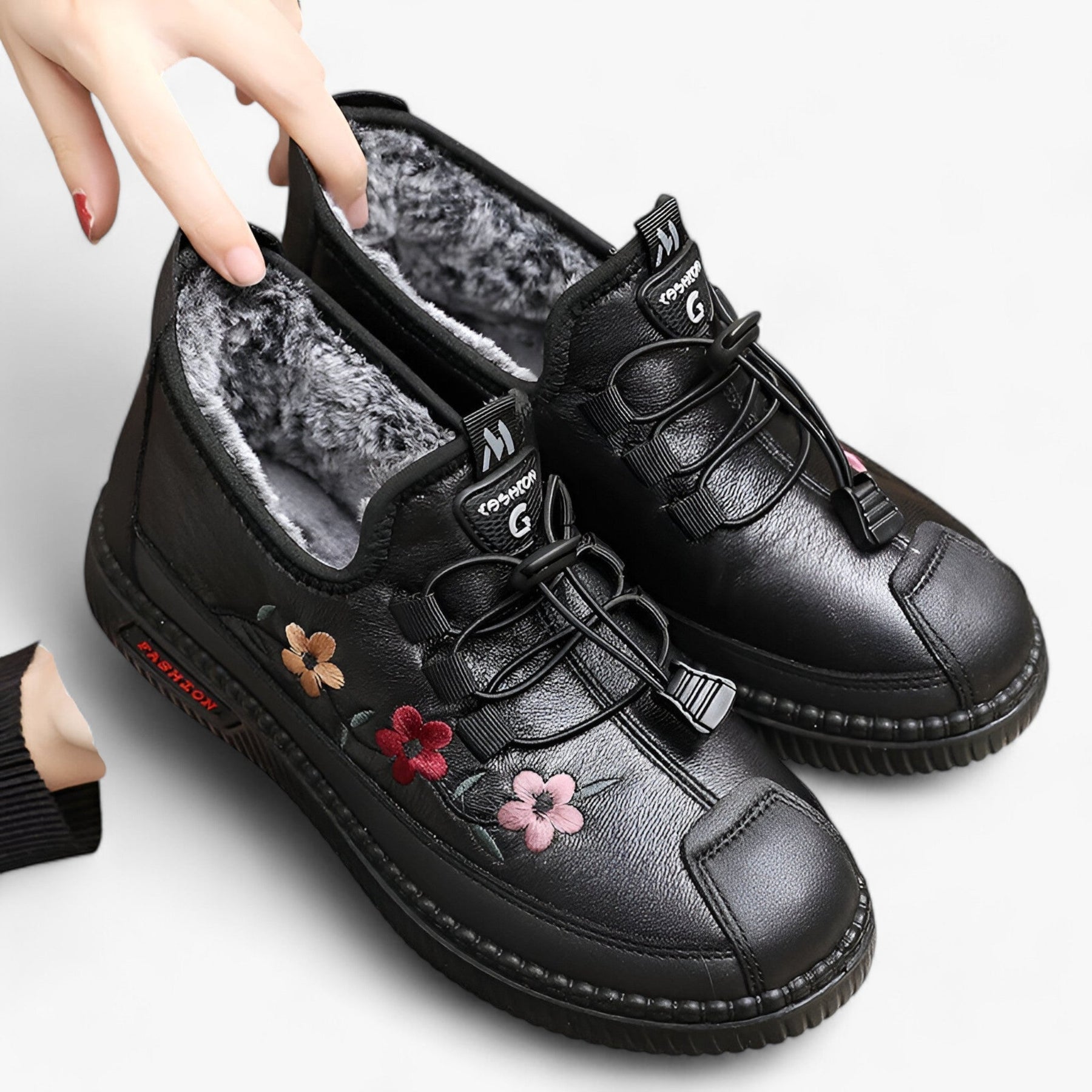Sofia blumenbestickte rutschfeste Schuhe R&B
