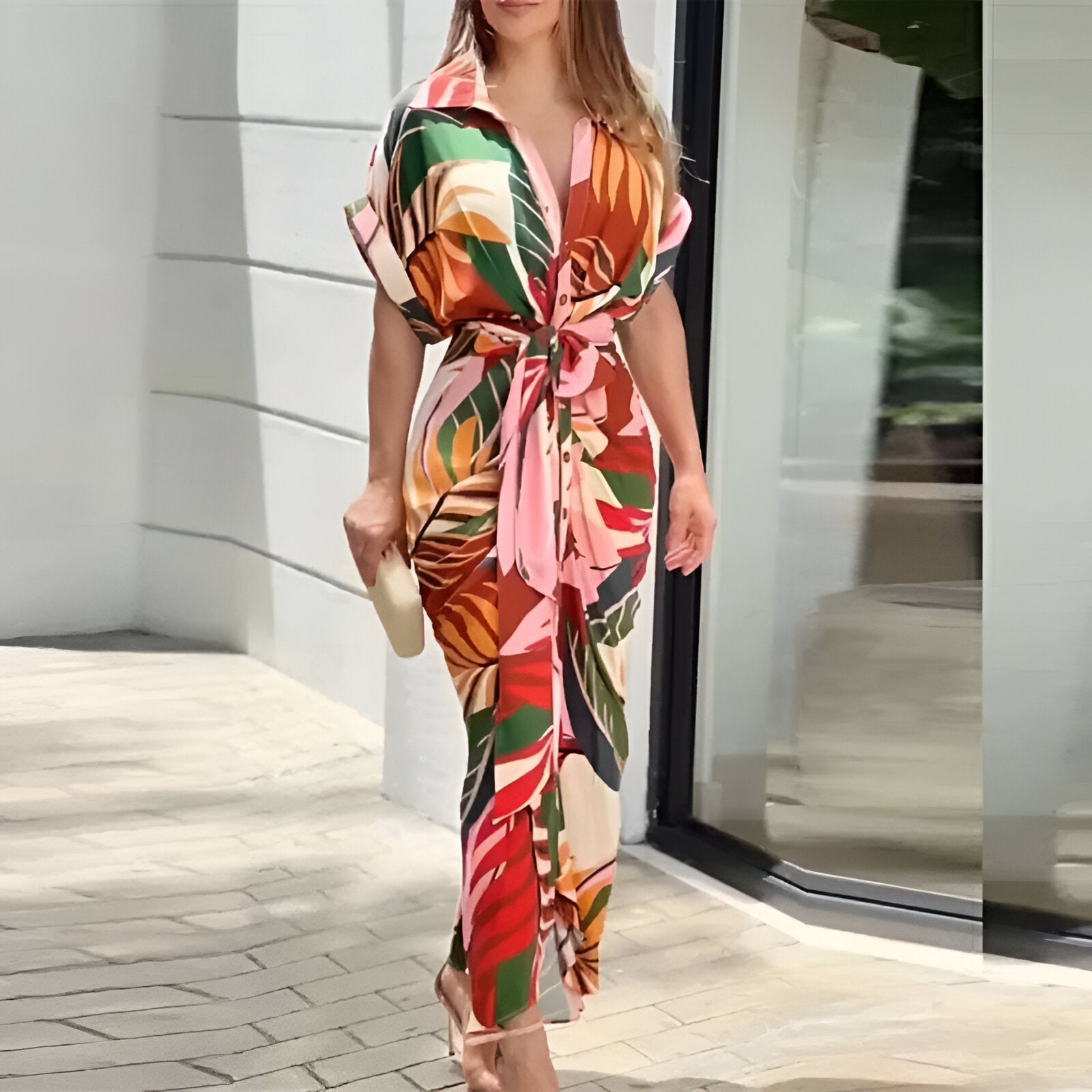 Heidi-Mode | Midikleid mit Bindegürtel