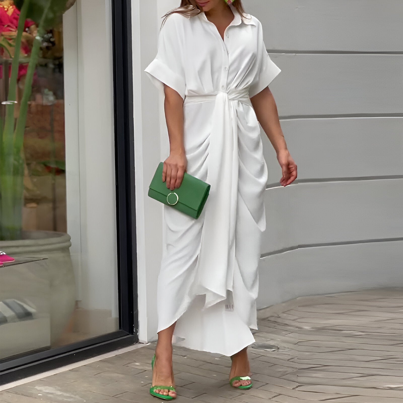 Heidi-Mode | Midikleid mit Bindegürtel