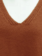 R&B | Plus Size Freizeit V-Ausschnitt Pullover für Kurvenreiche Frauen