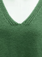 R&B | Plus Size Freizeit V-Ausschnitt Pullover für Kurvenreiche Frauen