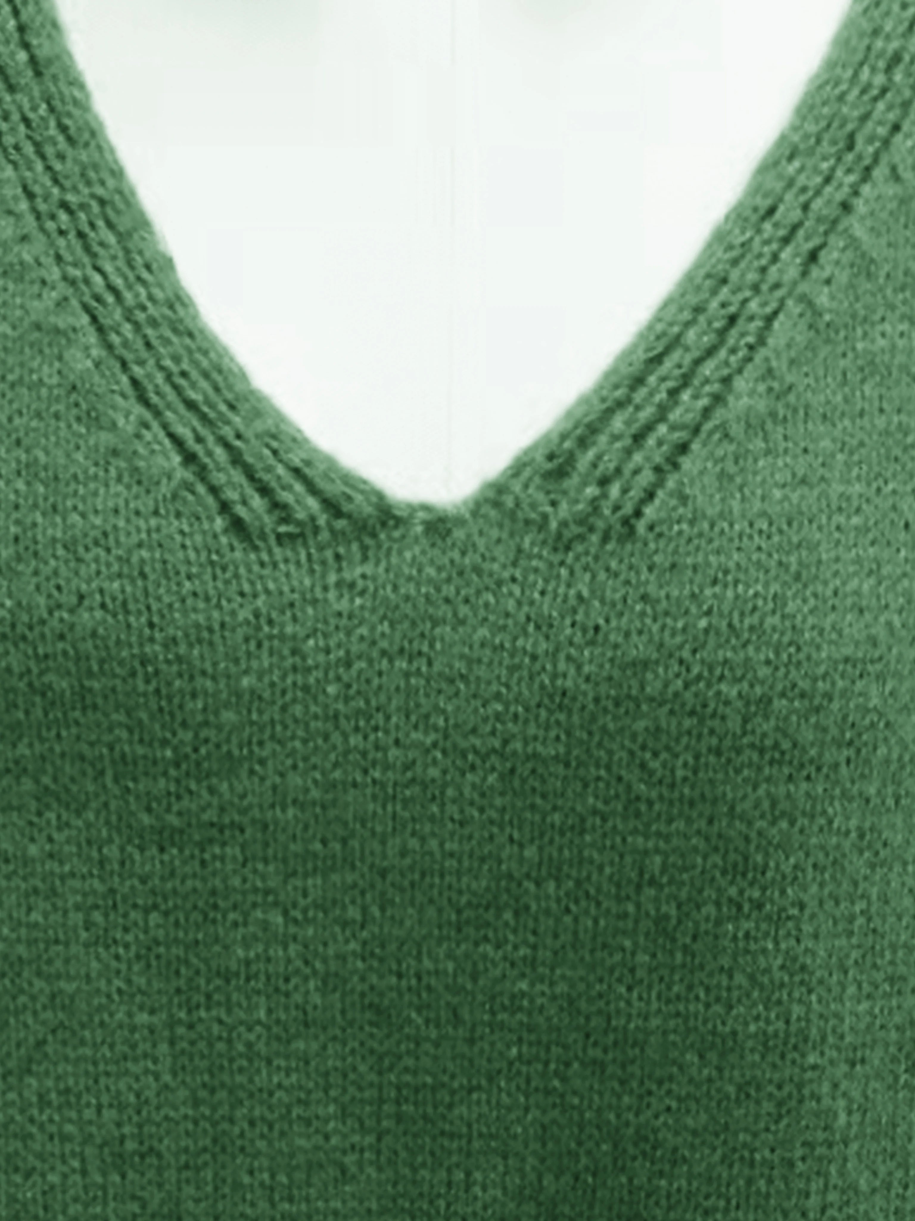 R&B | Plus Size Freizeit V-Ausschnitt Pullover für Kurvenreiche Frauen
