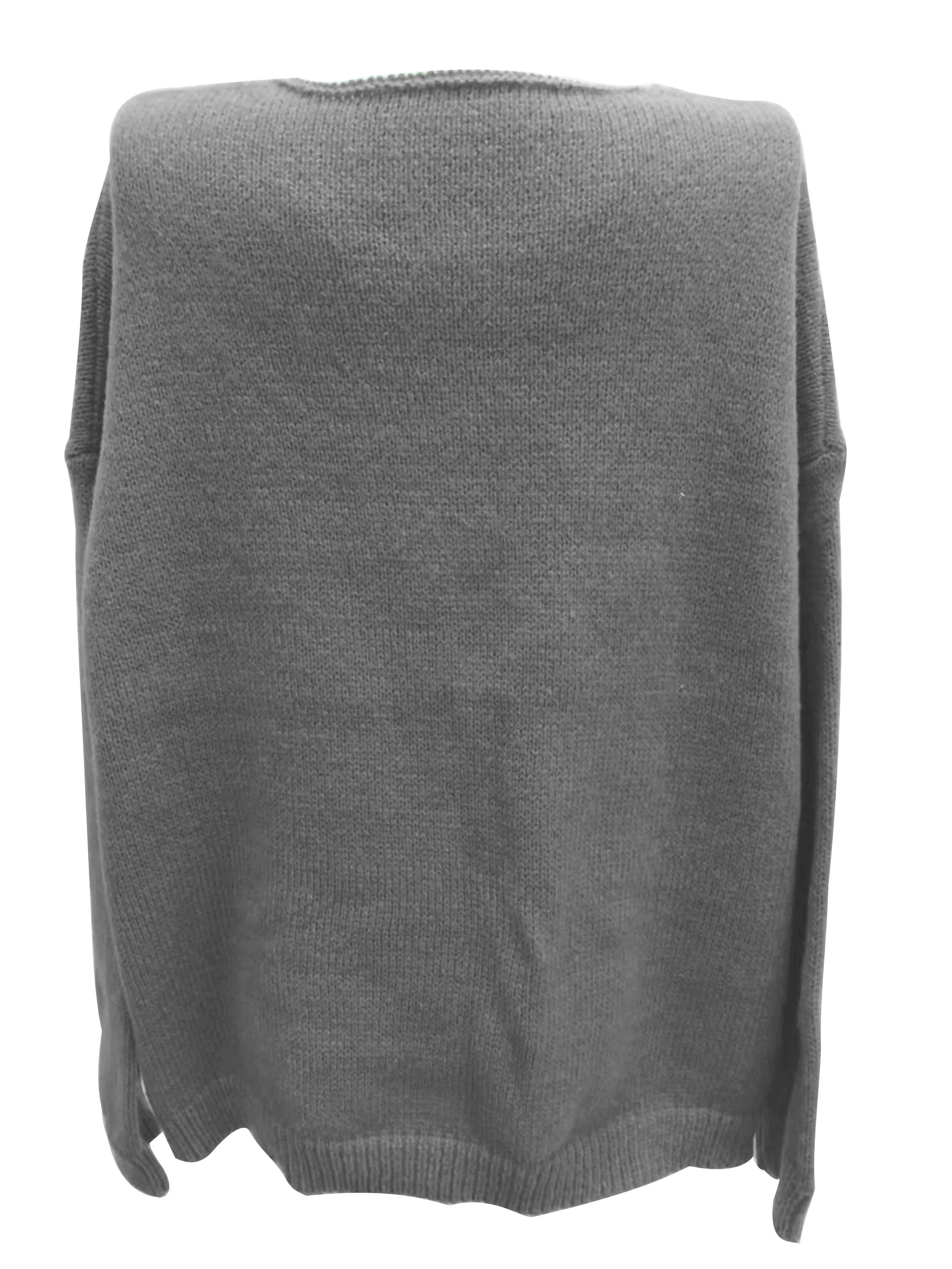 R&B | Plus Size Freizeit V-Ausschnitt Pullover für Kurvenreiche Frauen