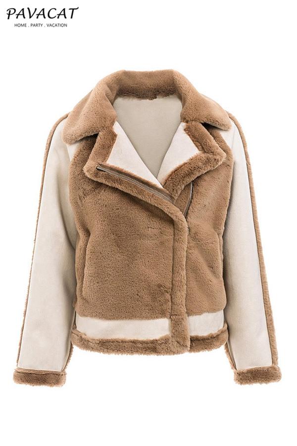 R&B | Kunstpelz Reißverschlussjacke