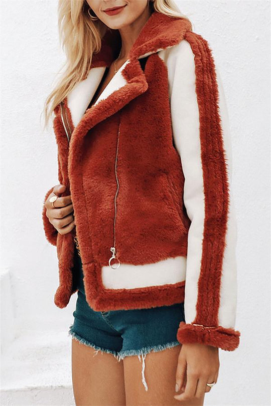 R&B | Kunstpelz Reißverschlussjacke
