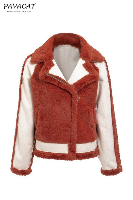 R&B | Kunstpelz Reißverschlussjacke