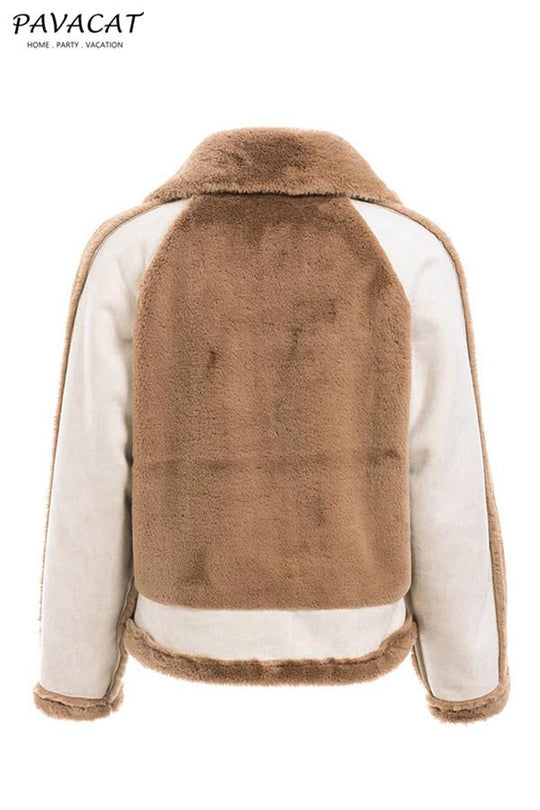R&B | Kunstpelz Reißverschlussjacke