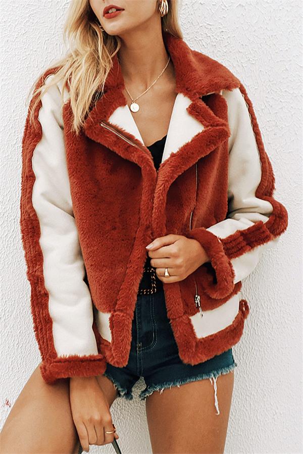 R&B | Kunstpelz Reißverschlussjacke
