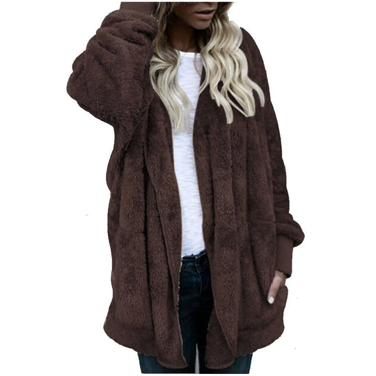 R&B | Plüschsamt Plus Size Wintermantel