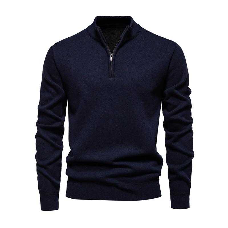 R&B | Halb-zip Strickpullover Weich und Warm Zeitloses Design
