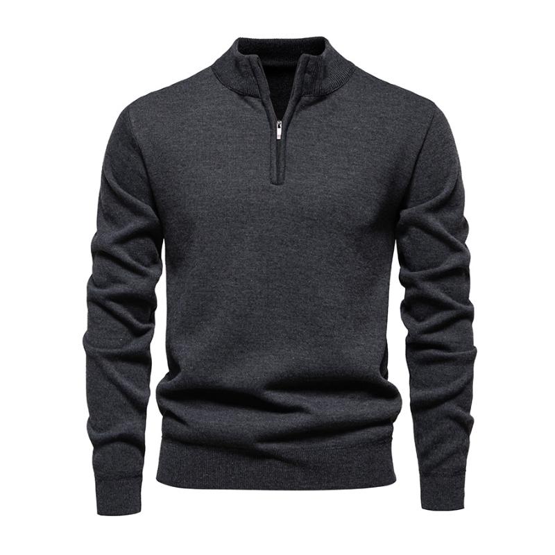 R&B | Halb-zip Strickpullover Weich und Warm Zeitloses Design