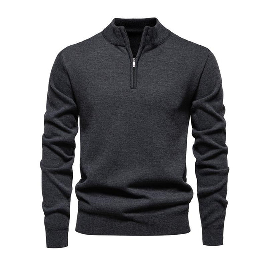 R&B | Halb-zip Strickpullover Weich und Warm Zeitloses Design