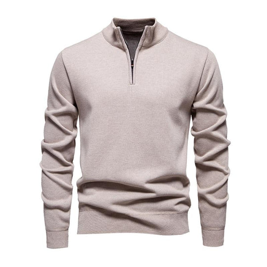 R&B | Halb-zip Strickpullover Weich und Warm Zeitloses Design