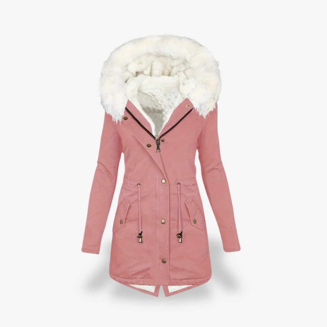 R&B | Damen Kunstpelz Kapuzen Parka Jacke