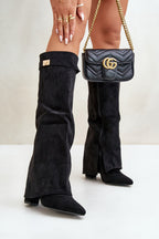 R&B | Elegante Kniehoge Stiefel mit Riemchen