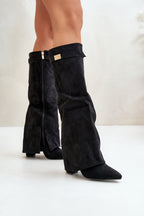 R&B | Elegante Kniehoge Stiefel mit Riemchen