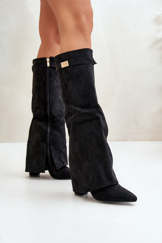 R&B | Elegante Kniehoge Stiefel mit Riemchen