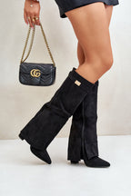 R&B | Elegante Kniehoge Stiefel mit Riemchen