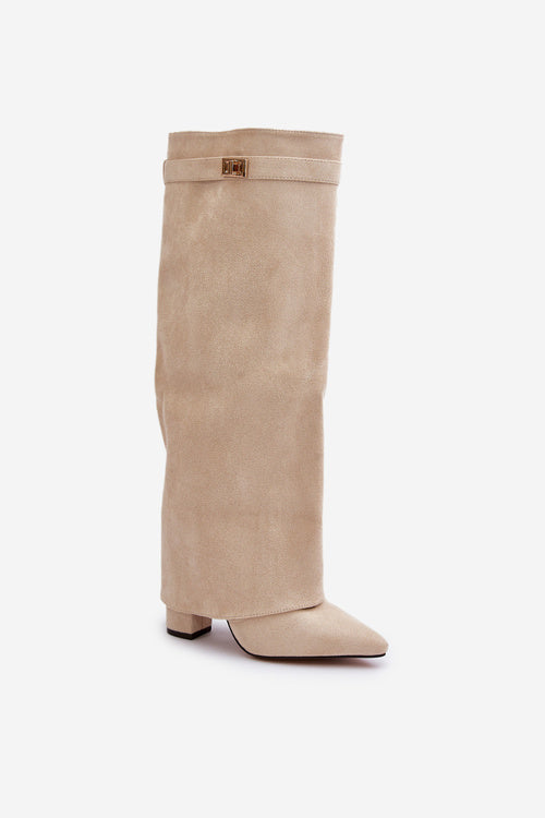 R&B | Elegante Kniehoge Stiefel mit Riemchen
