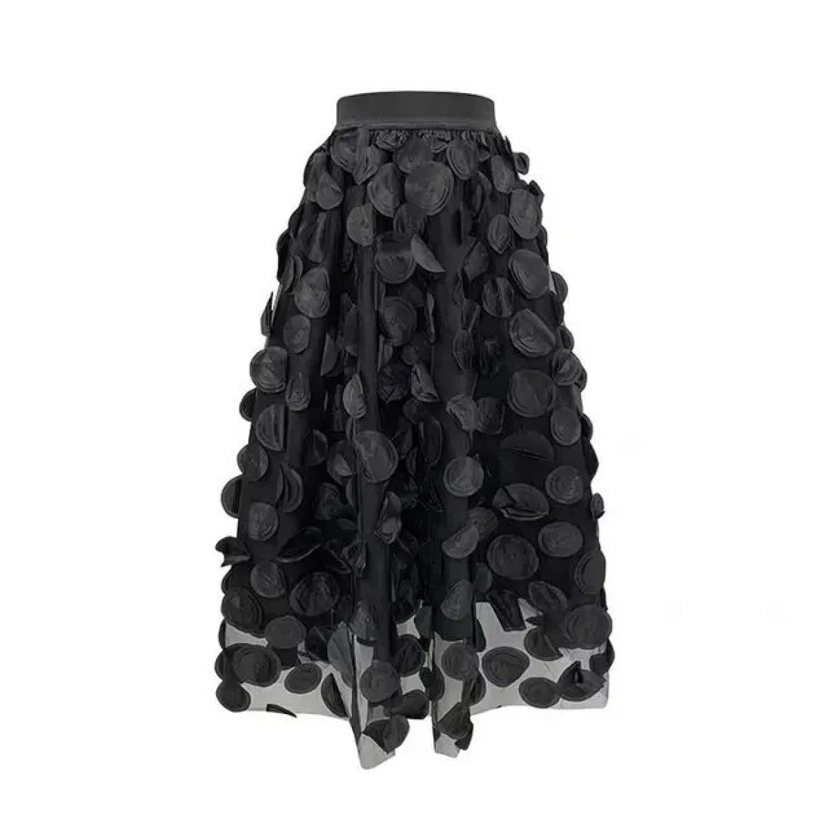 Schicker Damen Rock aus Polka Dot & Tüll-Patchwork | R&B