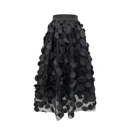 Schicker Damen Rock aus Polka Dot & Tüll-Patchwork | R&B