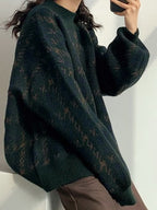 R&B | Vintage Gestrickter Pullover mit Karomuster