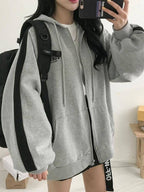 R&B | Retro Oversized Hoodie mit Reißverschluss